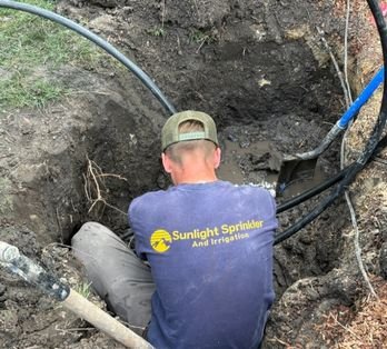 repairing buried sprinkler lines